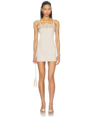 MY BEACHY SIDE Alba Strap Denim Strap Mini Dress - White