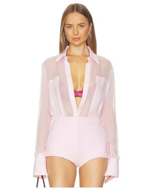Sans Faff Oberteil Aus Seide Flore - Pink