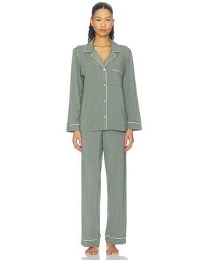 Eberjey Gisele Long Pajama Set - Green
