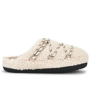 Moon Boot Teddy Slipper - White
