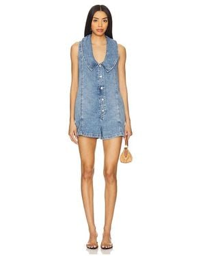 Free People Dover デニムプレイスーツ - ブルー