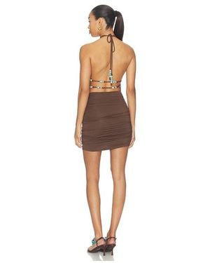 superdown Verity Beaded Mini Dress - Brown