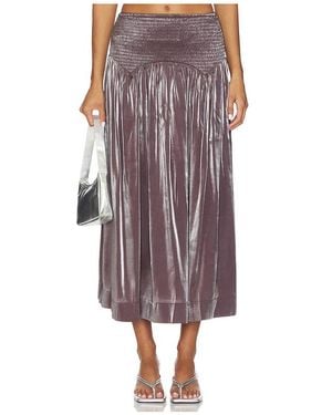 Damson Madder Layla Midi Skirt - Purple