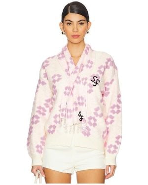 SUSAN FANG Knit Beaded Scarf - Pink