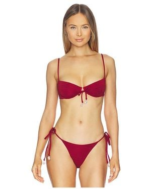 La Porte Fonda Bikini Top - Red