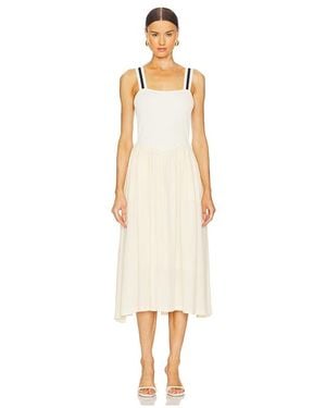 Central Park West Basque Waist Bodycon Dress - White