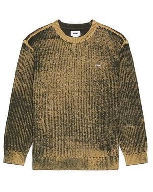 Obey Spray Effect Sweater - Green