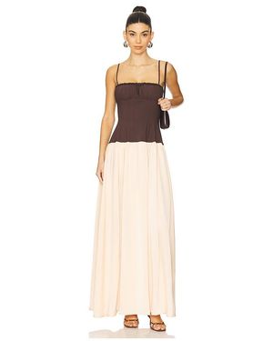 WeWoreWhat Ruffle Corset Maxi Dress - White
