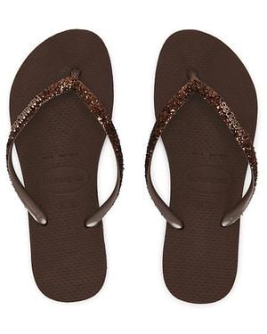 Havaianas Slim Glitter Ii Sandal - Brown