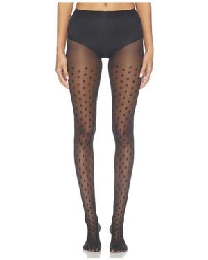 Wolford COLLANTS BLOSSOM en Black - Bleu