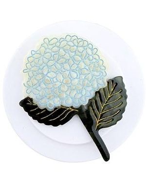 Solar Eclipse Dije De Agarre De Hortensia Pintado A Mano Hand-Painted Hydrangea Grip Charm En Color Bebe Azul Talla