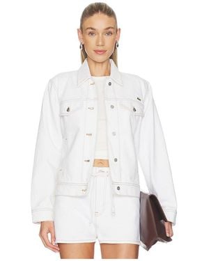 Lacoste Schmal Geschnittene Jeansjacke - Weiß