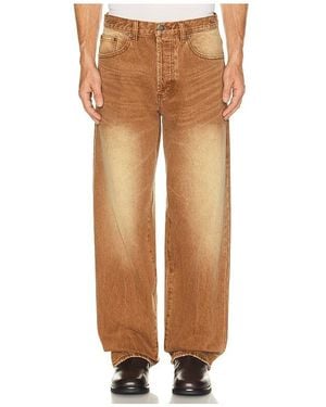 Obey Boxcar Straight Leg Jeans en Brown - Marron