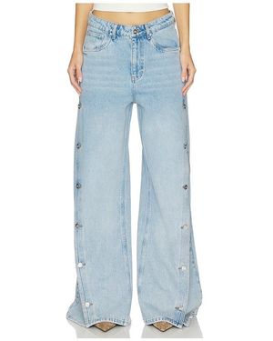Gestuz JEAN LARGE TAILLE HAUTE STACIE en Blue - Bleu