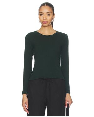 Leset Pointelle Slim Fit Long Sleeve - Green