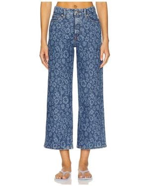 GOOD AMERICAN Good Waist Cropped Palazo - Blue