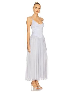 LPA Carla Midi Dress in Blue | Lyst