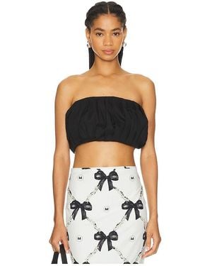 Milkwhite Mini Peplum Top - Black