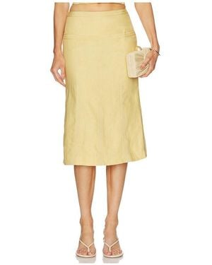 Camila Coelho Cassia Midi Skirt - Yellow