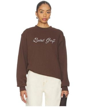Quiet Golf Hancock Crew Neck Sweatshirt - Brown