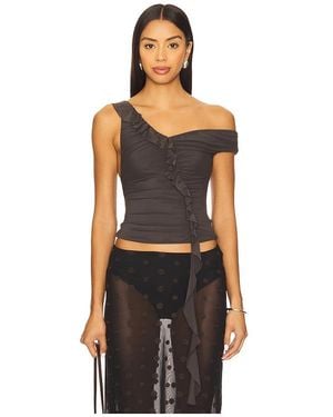 Bec & Bridge Blaine Asymmetric Top - Black