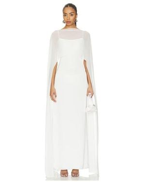 Amanda Uprichard Anastasia Cape Dress - White