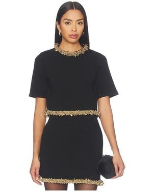 Jonathan Simkhai Nuria Short Sleeve Top - Black