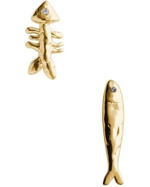 Eliou Statement-Ohrringe Sardine And Fishbone - Mettallic
