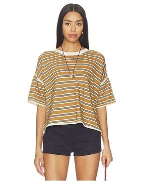 Free People Clean Rugby Tee - Blue