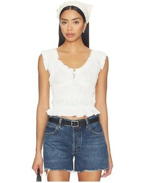 MORE TO COME Kristie Ruched Top - Blue