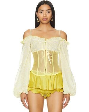 Kim Shui Bustier Top - Yellow