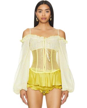 Kim Shui Bustier Top - Yellow