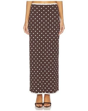 ROWEN ROSE Polka Dots Long Skirt - Multicolor