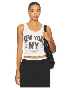 The Laundry Room Welcome To New York Rib Tank Top - White