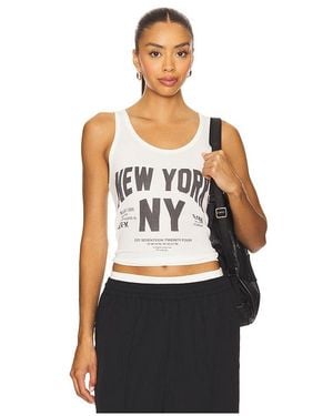 The Laundry Room Welcome To New York Rib Tank Top - White