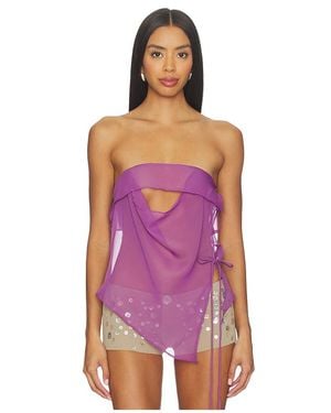 Jaded London Cut Out Bandeau トップ - パープル