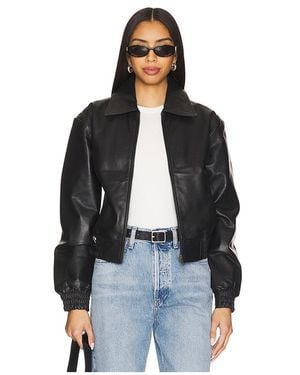 Worn Vintage Bomber Jacket - Black