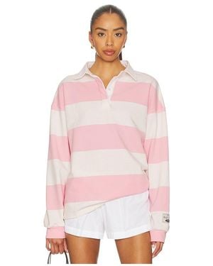 Gold Hinge Rugby Top - Pink