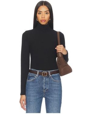 PERFECTWHITETEE Dana Jumper Jersey Turtleneck - Black