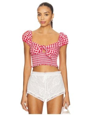 LoveShackFancy Oberteil Isalia - Rot