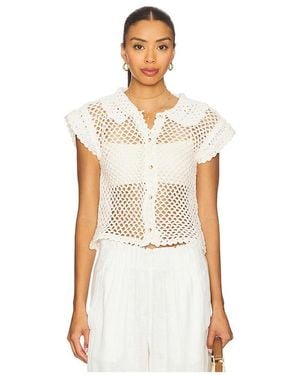 Free People Lily Crochet Top - White