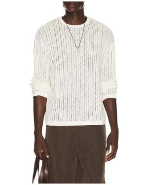 Commas Pointelle Knit Jumper - White