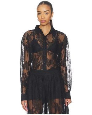Bardot Aleida Oversized Lace Shirt En Color Negro Talla (También En 4, 6, 8)