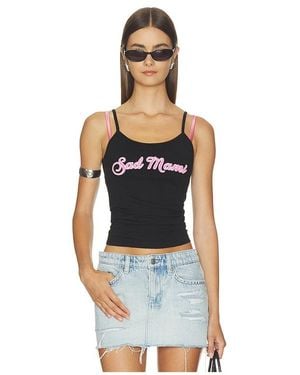 Willy Chavarria Sad Mami Cholita Tank Top - Black