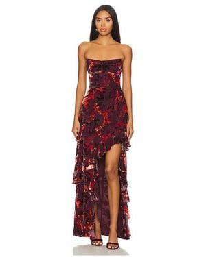 Amanda Uprichard Magnolia Maxi Dress - Red