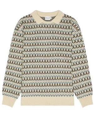 BOUND Crosby Wool Long Sleeve Polo - Weiß
