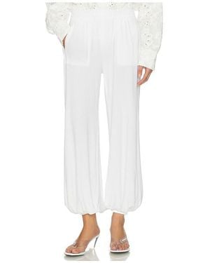 Norma Kamali Boyfriend Puff Jog Pant - White