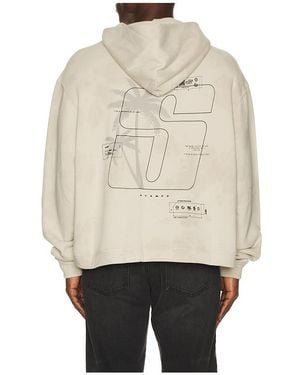 Stampd Transit Tie Dye Cropped Hoodie - Natural