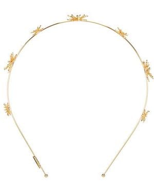 Lelet Banda Pelo Daisy En Color Oro Metálico Talla - Blanco