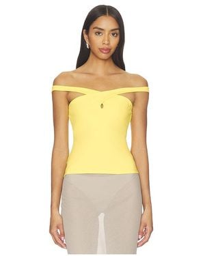 Susana Monaco Cross Front Top Off Shoulder Top - Orange